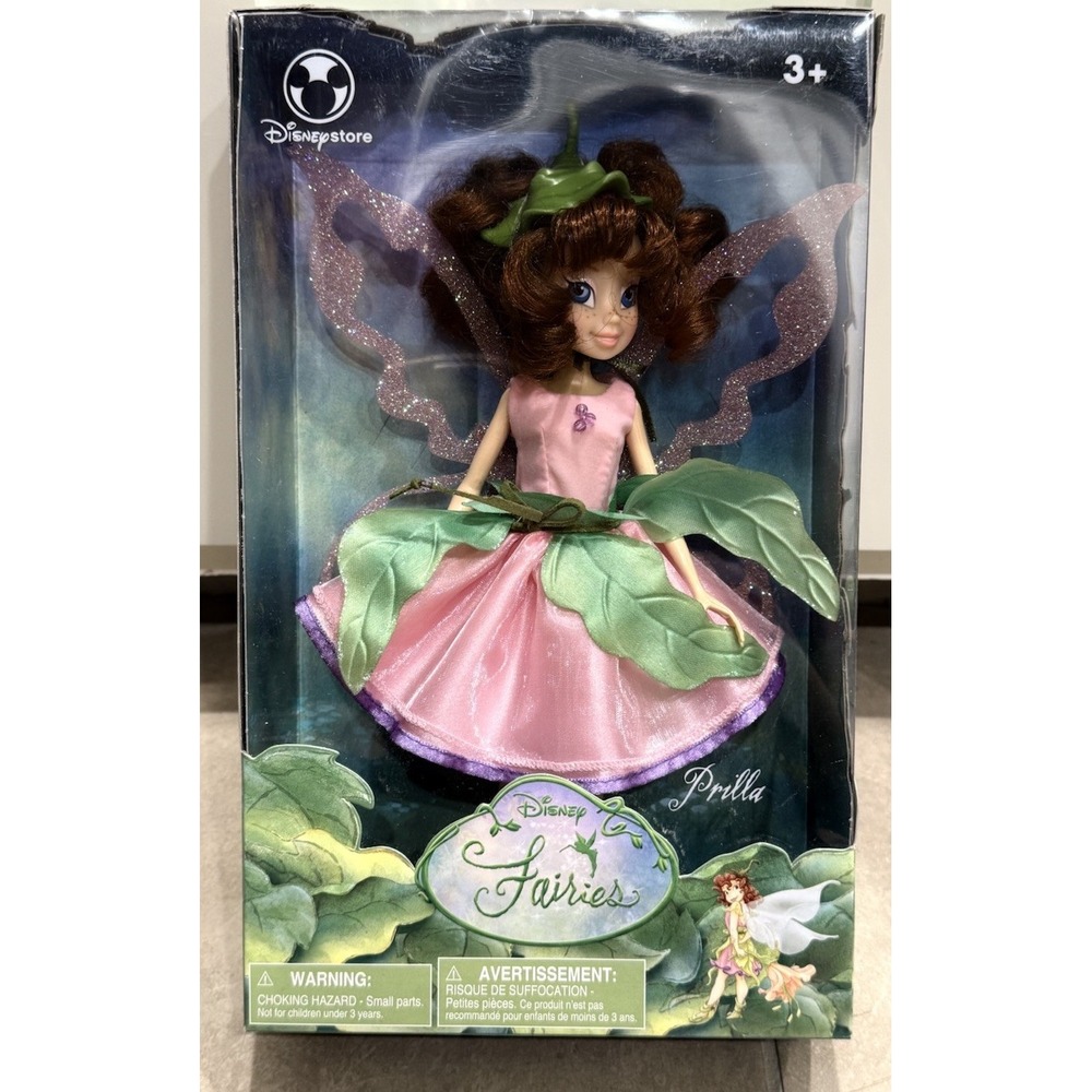 Disney Fairies Prilla Doll Disney Store Pixie Hollow Tinker Bell NEW in Box!